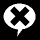 Word balloon with X